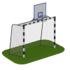 Ворота для минифутбола + стойка для баскетбола ARMS080.1 S-Dostavka - магазин СпортДоставка. Спортивные товары интернет магазин в Воронеже 