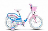 Детский велосипед Stels Pilot-190 16" V030 Белый розовый голубой 2022 - магазин СпортДоставка. Спортивные товары интернет магазин в Воронеже 
